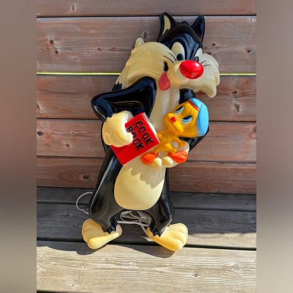 Vintage 1992! Sylvester et Tweetie Bird des Looney Tunes ! Lumière murale! - Picture 1 of 7